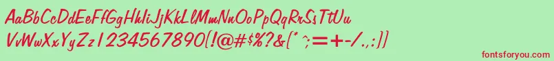 Jenkins Font – Red Fonts on Green Background