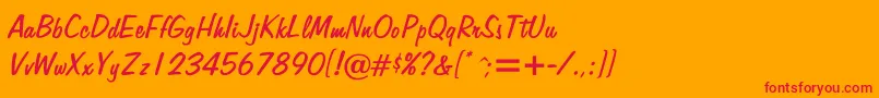 Jenkins Font – Red Fonts on Orange Background