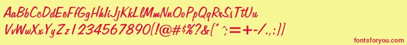 Jenkins Font – Red Fonts on Yellow Background