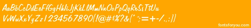 Jenkins Font – White Fonts on Orange Background