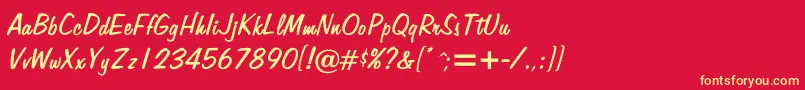 Jenkins Font – Yellow Fonts on Red Background