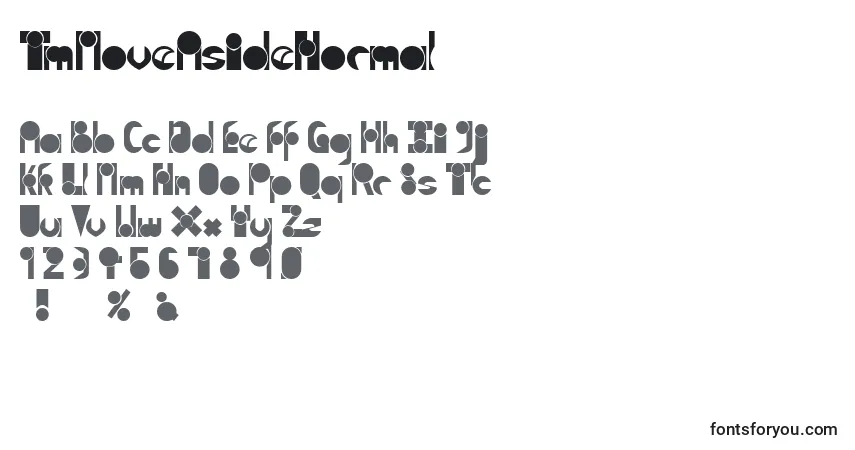 TmMoveAsideNormal Font – alphabet, numbers, special characters