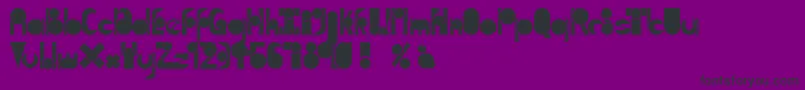 TmMoveAsideNormal Font – Black Fonts on Purple Background