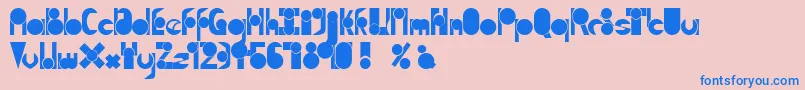 TmMoveAsideNormal Font – Blue Fonts on Pink Background