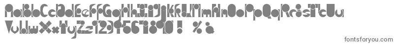 TmMoveAsideNormal-fontti – harmaat kirjasimet valkoisella taustalla