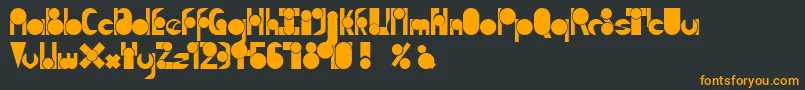 TmMoveAsideNormal Font – Orange Fonts on Black Background