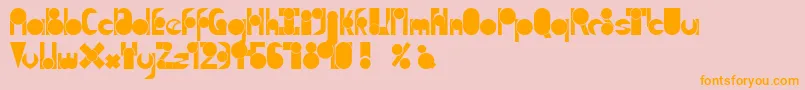 TmMoveAsideNormal Font – Orange Fonts on Pink Background