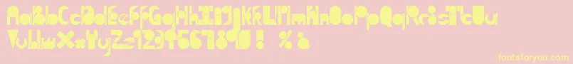 TmMoveAsideNormal Font – Yellow Fonts on Pink Background