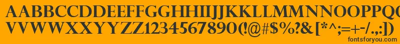 PerpetuaTitlingMtРџРѕР»СѓР¶РёСЂРЅС‹Р№ Font – Black Fonts on Orange Background