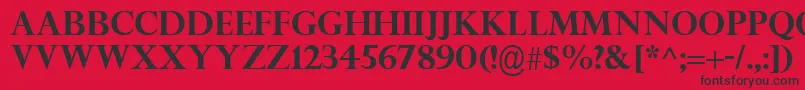 Czcionka PerpetuaTitlingMtРџРѕР»СѓР¶РёСЂРЅС‹Р№ – czarne czcionki na czerwonym tle