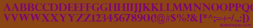 PerpetuaTitlingMtРџРѕР»СѓР¶РёСЂРЅС‹Р№ Font – Purple Fonts on Brown Background