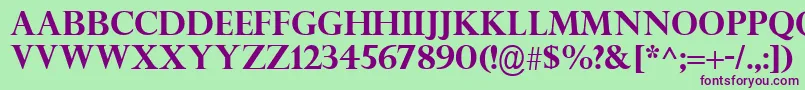 PerpetuaTitlingMtРџРѕР»СѓР¶РёСЂРЅС‹Р№ Font – Purple Fonts on Green Background