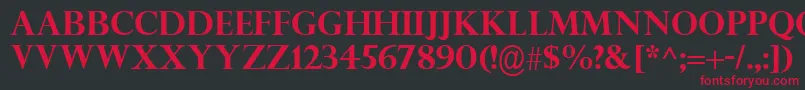 PerpetuaTitlingMtРџРѕР»СѓР¶РёСЂРЅС‹Р№ Font – Red Fonts on Black Background