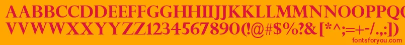 フォントPerpetuaTitlingMtРџРѕР»СѓР¶РёСЂРЅС‹Р№ – オレンジの背景に赤い文字