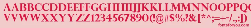 フォントPerpetuaTitlingMtРџРѕР»СѓР¶РёСЂРЅС‹Р№ – ピンクの背景に赤い文字