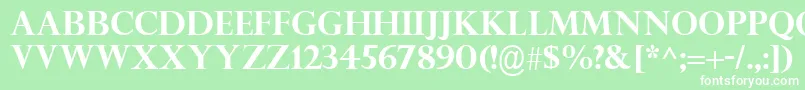 PerpetuaTitlingMtРџРѕР»СѓР¶РёСЂРЅС‹Р№ Font – White Fonts on Green Background