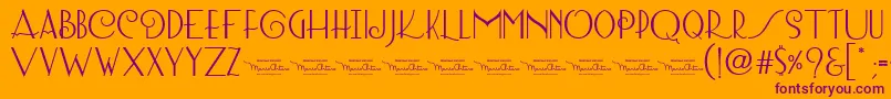 LombardBoldpersonaluse Font – Purple Fonts on Orange Background