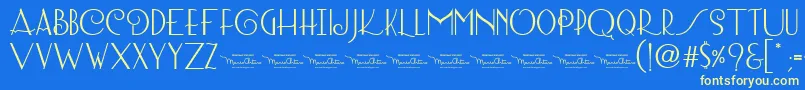 LombardBoldpersonaluse Font – Yellow Fonts on Blue Background