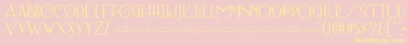 LombardBoldpersonaluse Font – Yellow Fonts on Pink Background