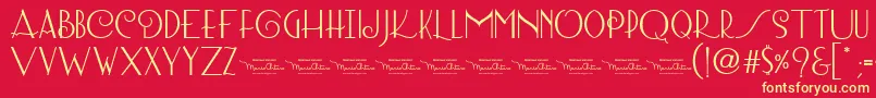 LombardBoldpersonaluse Font – Yellow Fonts on Red Background