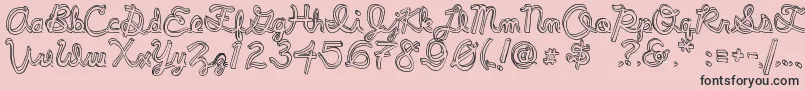 PeePeePants Font – Black Fonts on Pink Background