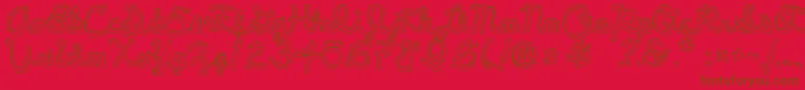 PeePeePants Font – Brown Fonts on Red Background