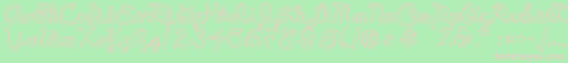 PeePeePants Font – Pink Fonts on Green Background