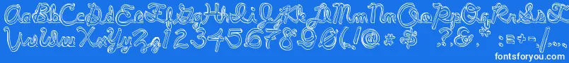 PeePeePants Font – White Fonts on Blue Background