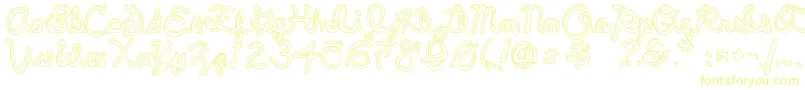 Шрифт PeePeePants – жёлтые шрифты