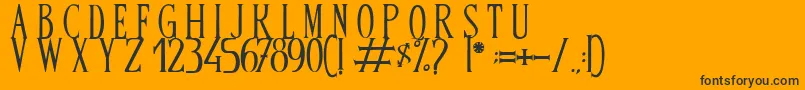 BandOfReality Font – Black Fonts on Orange Background