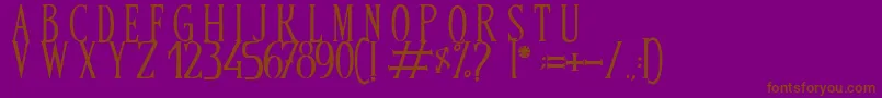 En savoir plus sur la police BandOfReality Police BandOfReality – polices brunes sur fond violet