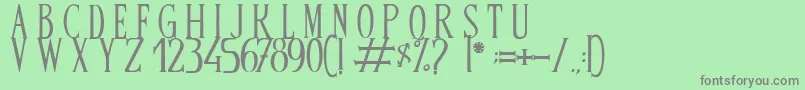 BandOfReality Font – Gray Fonts on Green Background