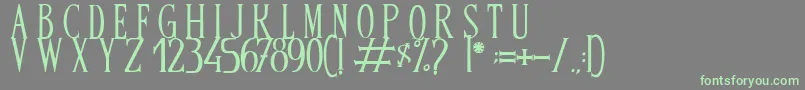 BandOfReality-Schriftart – Grüne Schriften auf grauem Hintergrund