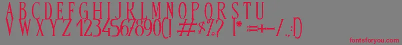 BandOfReality Font – Red Fonts on Gray Background