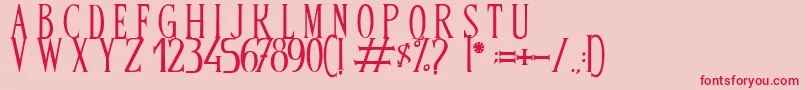 BandOfReality Font – Red Fonts on Pink Background
