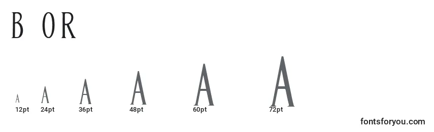 BandOfReality Font Sizes