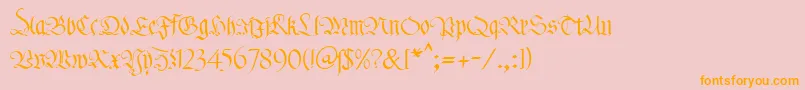 KlFraktur1Db Font – Orange Fonts on Pink Background