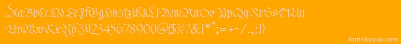 KlFraktur1Db Font – Pink Fonts on Orange Background