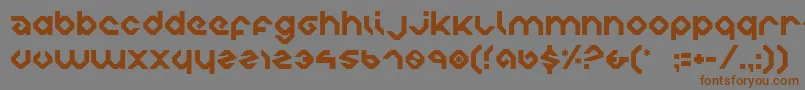 フォントCharlie2 – 茶色の文字が灰色の背景にあります。