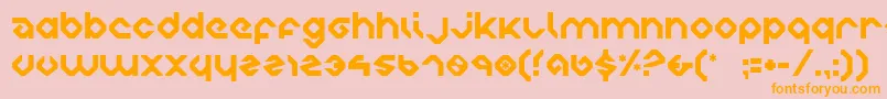 Charlie2 Font – Orange Fonts on Pink Background