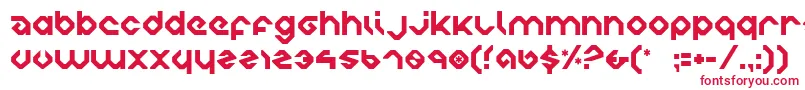 フォントCharlie2 – 白い背景に赤い文字