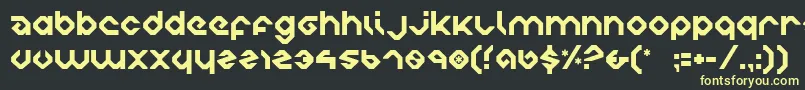 フォントCharlie2 – 黒い背景に黄色の文字