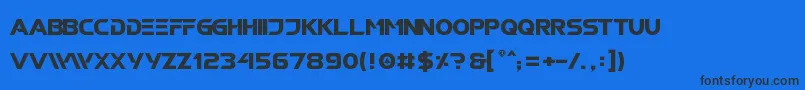 RobotechGp Font – Black Fonts on Blue Background