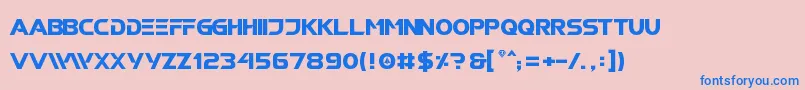 RobotechGp Font – Blue Fonts on Pink Background