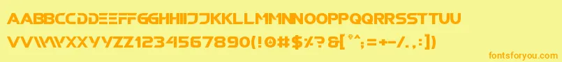 RobotechGp Font – Orange Fonts on Yellow Background