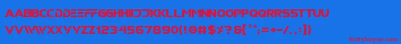 RobotechGp Font – Red Fonts on Blue Background