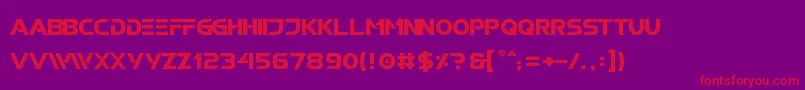 RobotechGp-Schriftart – Rote Schriften auf violettem Hintergrund