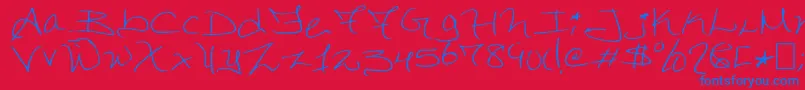 Dorkifieddistortion Font – Blue Fonts on Red Background