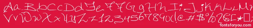 Dorkifieddistortion Font – White Fonts on Red Background