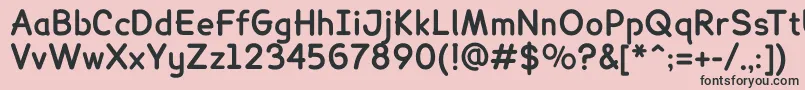 Шрифт LexiereadableBold – чёрные шрифты на розовом фоне